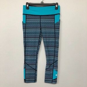 Lululemon Women Active Capri Crop Leggings Pants Size 6 Gym Yoga M033 -11